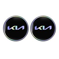 2Pcs Car Emblem Water Cup Pad Color Insulated Coasters Mat For KIA K5 Sorento Ceed Sportage Carnival Stinger Forte Niro Cadenza