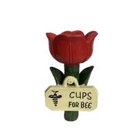 Resin Bee Butterfly Water Dispenser Flower Shape Garden Decoration Bee Watering Station  Outdoor raudona