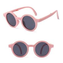New Folding Lovely Kids Baby Sunglasses Children Sun Glasses Foldable Round Street Baby Boy Girls Eyeglasses Cute Shades Outdoor