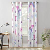 Mielas akvarelinis vienaragio rašto langų užuolaidos svetainei, prabangus miegamojo dekoras, užuolaidos, virtuvės langų apdaila, užuolaidos 135W x 60H(cm) x1