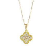 Luxurious Full Diamond Flower Micro-insert Pendant Necklace for Women Niche Design High-end and Powerful Chain Women Versatile Accessories