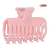 15Pcs Set Curler Clip Hair Roller Fixing Clamp Holding Section Claw Hairdressing ToolPink