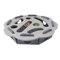 Cat Scratch Puzzle Toy Kittens Puzzle Enrichment Box Cats Self-Play Felt Maze with 2 Bell Balls Nail File Scratch Board for Cats Stimulate Instincts D