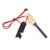 OEINGOEING Wooden Handle Ferro Rod Fire Starter (3-Pack) 3-Pack
