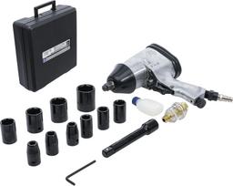 Pneumatinis smūginis veržliaraktis su rinkiniu – 1/2" (12,5 mm), 320 Nm – 16 vnt (3211)