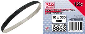 Šlifavimo diržas / juosta | 10 mm x 330 mm | 12 vnt. BGS 8853 (8853-1)