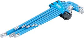L tipo raktų rinkinys | T-Star (Torx) / T-Star su skyle (Torx) T10 - T50 | 9 vnt. (35105)