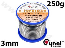 Lydmetalio viela Ø 3,00mm. 250g su fliusu (76827)