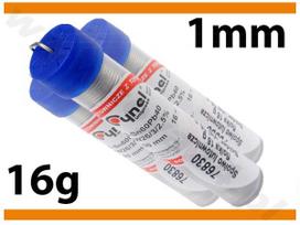 Lydmetalio viela tūtelėje – Ø1,0 mm | 16 g | Sn60Pb40, su fliusu (76830)