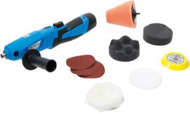 Akumuliatorinis poliruoklis | su rinkiniu | max. 2800 rpm | 12 V | 1500 mAh (9294)