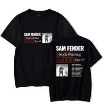 Sam Fender People Watching North America Tour 2025 Unisexs and Womens fashionable round neck pure cotton short sleeved Tshirt S