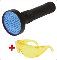 UV žibintuvėlis ir akiniai kondicionavimo sistemos nuotėkio aptikimui | UV 100 LED (YT-08582)