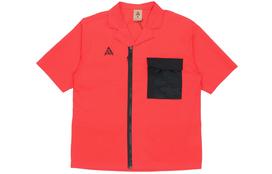 Nike ACG Shirts Men's Red Cuban Collar Moderate Other CI0415-634 S