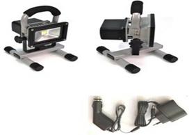 COB LED lempa akumuliatorinė, 10W, 900 Lumenų, pasukama, su stovu (SK4014)