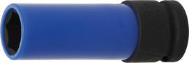 Galvutė smūginė ilga plonasienė | su plastikine apsauga | 12,5 mm (1/2") | 17 mm (7301)