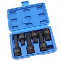 Smūginių antgalių rinkinys – su skyle (tamperproof) Spline XZN – 1/2" | M14–M18 | 6 vnt. (S1121)