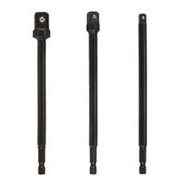 Ilgų adapterių komplektas | 1/4" → 1/4", 3/8", 1/2" | 150 mm | Black Oxide (SA03)