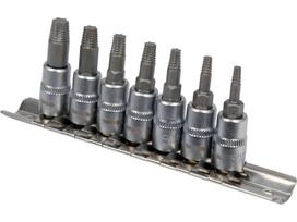 Sraigtiniai ištraukikliai | 6,3 mm (1/4") / 10 mm (3/8") | pažeistam T-Star (Torx) T10 - T40 | 7 vnt. (YT-04581)