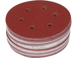 Šlifavimo popierius {velcro) | 6 skylės | 150 mm / P100 | 50 vnt. (YT-834584)