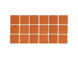 Lipnūs padukai baldams rudi 25x25mm 18vnt. (74892)
