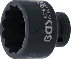 Galvutė smūginė | 12 kampų | 12,5 mm (1/2") | 36 mm (5316)