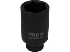 Galvutė smūginė šešiakampė ilga | 12,5 mm (1/2") | 32 mm (YT-1052)
