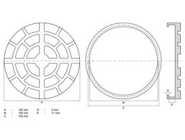Guminis padas | auto keltuvams | Ø 130 mm (7044)