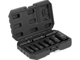 Smūginių ilgų galvučių rinkinys – AS-Drive, CrMo – 1/2", 10–27 mm, 10 vnt (YT-10557)