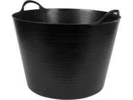 Elastinis plastikinis indas / tara | juodas lankstus kibiras | 42 l (35581)