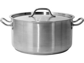 Žemas nerūdijančio plieno puodas su dangčiu | Ø 36 cm | 360 × 180 mm | 18,3 l (YG-00044)