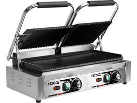 Dvigubas kontaktinis grilis YATO | rifliuotas | 3,6 kW (YG-04560)