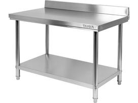 Sulankstomas prie sienos montuojamas stalas YATO | su lentyna | 120 × 70 × 95 cm (YG-09032)