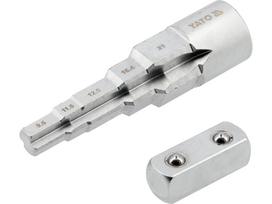 Laiptinis raktas su adapteriu | 12,7 mm (1/2") | 9,6–21 mm (YT-03319)