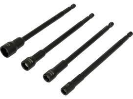 Antgaliai - galvutės magnetinės CR-V | 1/4" | 150 mm | 4 vnt | 6-13 mm (YT-04642)