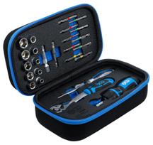 Galvučių su terkšle, atsuktuvo ir antgalių rinkinys | 6.3 mm (1/4") | 26 vnt. (2098)
