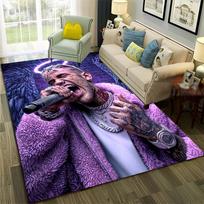 New Legend Rappers Star Art Cartoon Hip Hop Rug for Bedroom Living Room Sofa Home Doormat Decor,Kid Play Non-slip Floor Mat 40x60cm( 15x23in )