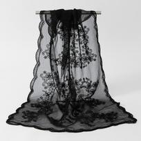 Literary Retro Women's Lace Scarf Korean Version Long Sunscreen Shawl Embroidered Flower Female Headscarf juoda