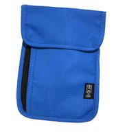 Rfid-Blocking RFID Passport Bag Neck Hanging Document Credit Case Neck Wallet  Protect Privacy tamsiai mėlyna spalva