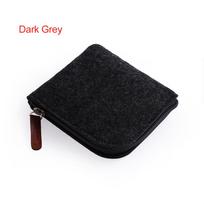 Women Men Change Bag Credit Card ID Holder Wallets Cheap Wool Felt Mini Coin Purse Wallet tamsiai pilka spalva