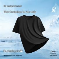 NATURALTIME Unisex Cooling PLA Fiber Short Sleeve T-Shirt S juoda