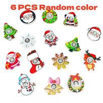10Pcs Christmas Fingertip Gyro Toy Santa Claus Christmas Tree Creative Fidget Spinners Toys Stress Easing Party Favors Xmas Gift