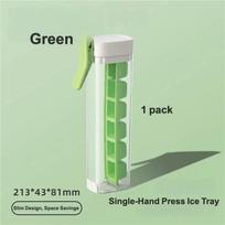 6-Cell Eco-Friendly Ice Cube Mold One-Press Easy Out Silicone Ice Tray With Container Quick Freeze Diy Maker For Home Kitchen