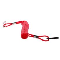 Kill Switch Tether Cord Plastic Safety Lanyard for Boat Quad ATV Outboard Engine Power Cut raudona