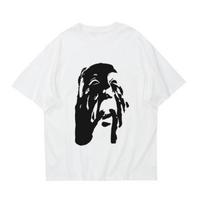 Grunge Hip Hop Harajuku Graphic Print Cotton Tshirt Rock Goth Streetwear Short Sleeve Tshirt Punk Oversized Top Casual Tee S