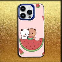 Cute BuBu DuDu Phone Case For iPhone 16,15,14,13,12,11,Mini,Pro,MAX Blue Matte Silicone Cover iPhone11