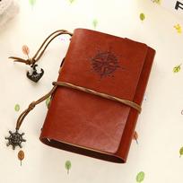 Notebook Traveler Notebook Classic Retro Style Notebook Sketchbook Leather Diary Book Notepad rausvai geltonas