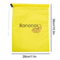 Vaisių ir daržovių laikymo maišelis Izoliuotas ir smūgiams atsparus Salotos Bananas Išlaiko šviežumą Kišenė su raišteliu Bananų išsaugojimo maišelis geltona