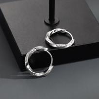 Men's Mobius Loop Letter Earrings Stylish Minimalist Chic Hoops Premium Fashion Jewelry Accessory For Men