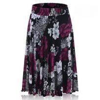 Summer Thin Skirt, Mother's Wear, Elastic Waist, Color Ice Silk Skirt, High Waist, Elastic Dance Skirt onesize