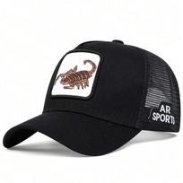 Women Scorpion Embroidery Baseball Net Caps Outdoor Use Adjustable Spring And Summer Casual Sunscreen Hat For Men And